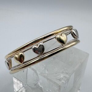 Sergio Bustamante sterling silver Heart cuff Bracelet